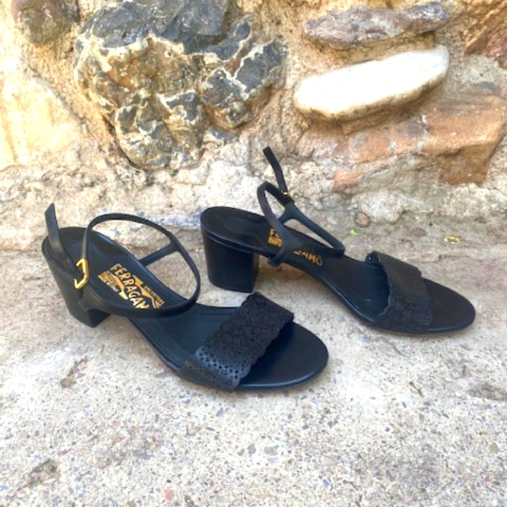 Salvatore Ferragamo Black Sandal Size 7